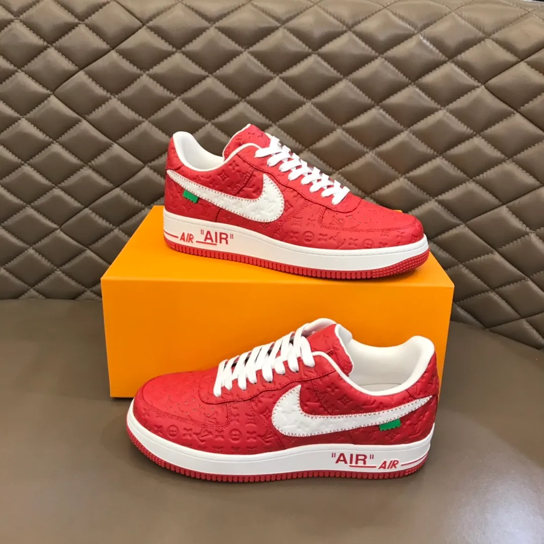 Men's shoes💰p440 "*oui* Vuitto*" x OFF-WHITE x Nike three-party collaboration! Trendy and cool men's casual sports shoes with unrivaled color matching. The design idea basically continues the style of THE TEN. The Swoosh line and tongue label have a very familiar visual effect and are both fashionable and trendy! A must-have for fashionistas! The effect on your feet is absolutely stunning! Size: 38-45